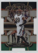 2023 Panini Select Concourse Black & Green Prizm Die-Cut Myles Murphy #22 0h3v