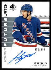 2019-20 SP Authentic Future Watch Autograph Libor Hajek RC Auto 951/999 New York