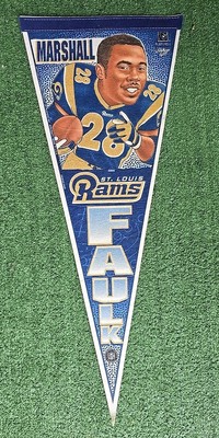 Rare Vintage Marshall Faulf NFL Pennant St. Louis Rams 12'' x 30'' Wincraft NOS