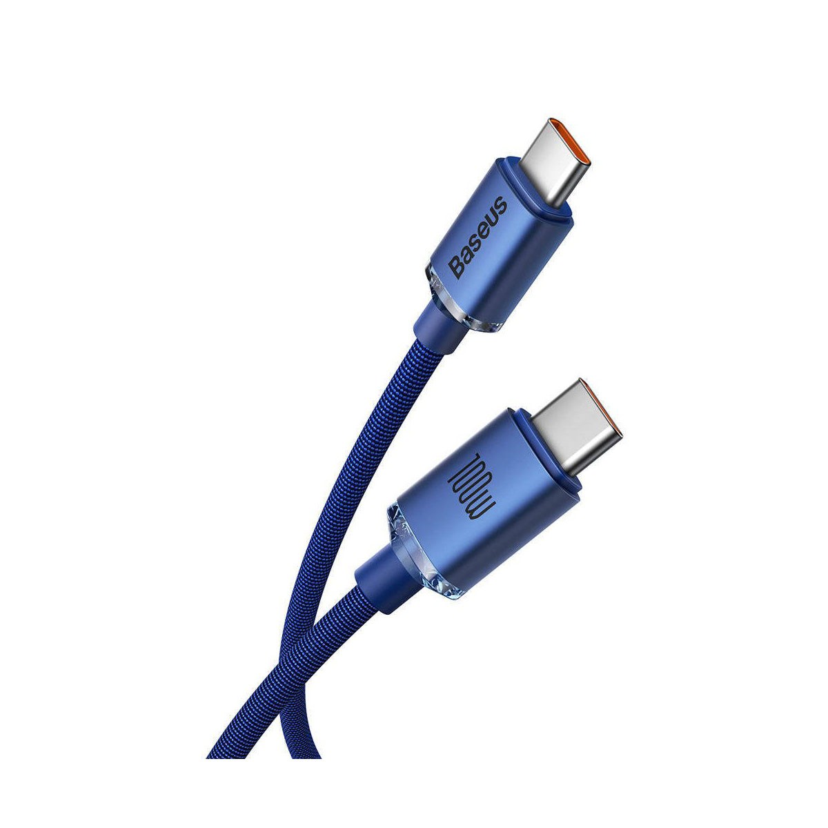 Câble USB-C vers USB-C 100W Crystal Shine cordon de charge 2m pour ordinateur