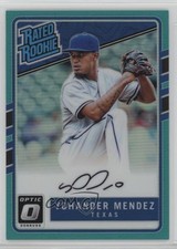 2017 Donruss Optic Rated Rookies Signatures Aqua Prizm Yohander Mendez Auto sh7