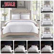 Luxury Monarch Duvet Quilt Cover Hotel Quality Soft Devore Bedding Set All Sizes