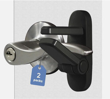 Childproof Door Lever Lock Baby Safety Locks for Doors 2 Pack Improved Door Sa