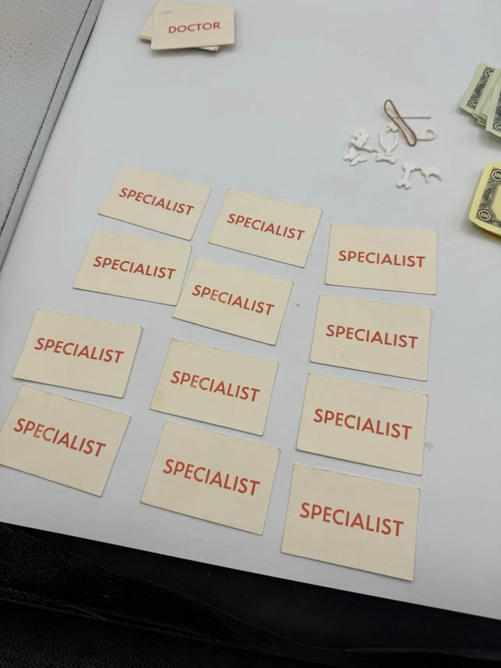 Vintage Milton Bradley Operation Board Game Replacement Pieces Cards Money - Image 3 of 4