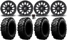 Fuel Vector MB 15" Wheels 32" Carnivore Tires Kawasaki Mule Pro FXT KRX /