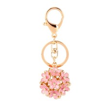 Cute Crystal Rhinestone Flower Keyring Keychain Charm Pendant Bag Purse Car Gift