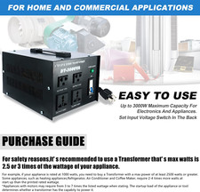 Transformador de voltaje 3000VA Convertidor de potencia 110V/220V Convert AC-AC