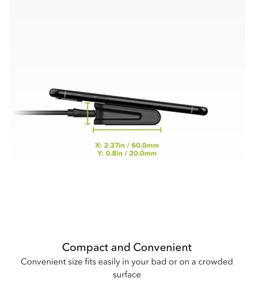 Mophie Charge Stream Pad Mini Qi Wireless Charger Dock IPHONE & ANDROID MSRP $25 - Image 4 of 4