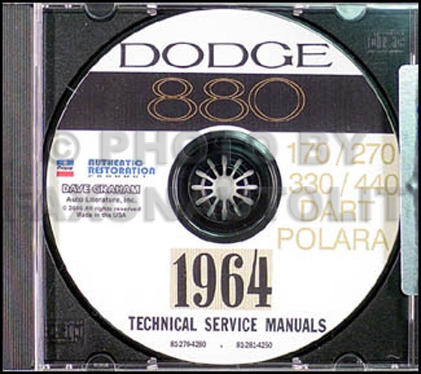 1964 Dodge Shop Manuell Auf Cd 64 Dart Polara 330 440 880 Maß Reparatur Service-image