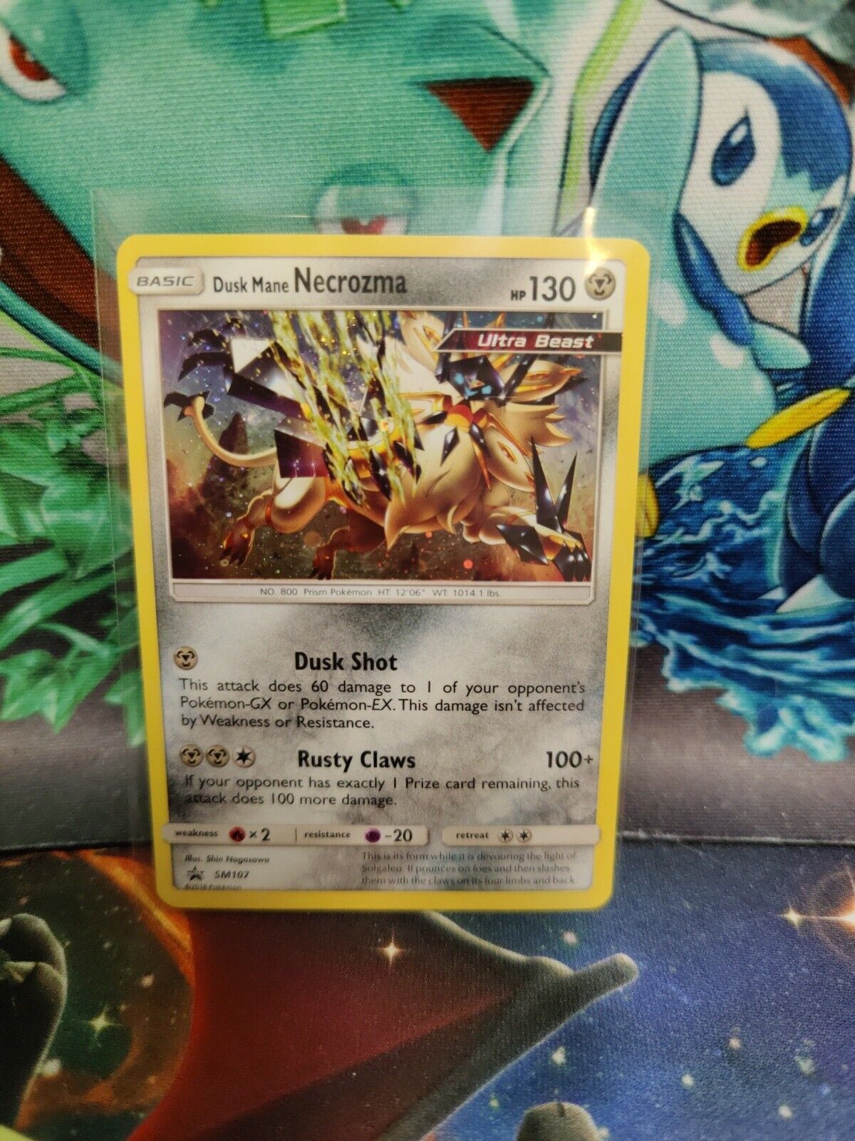 Dusk Mane Necrozma SM107 Ultra Beast Holo Black Star Promo Pokemon Card NM