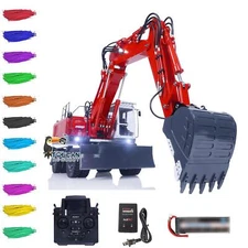 LESU 1/14 3 Arms RC Ready To Run Hydraulic Wheeled Excavator ET30H PL18EV Radio