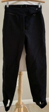 Vintage Obermeyer Womens Stirrup Ski Black Pants Wool Blend Sz 6 R Made in Japan