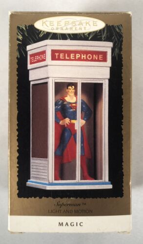 1994 Hallmark Keepsake Ornement Superman cabine téléphonique - Photo 1 sur 2