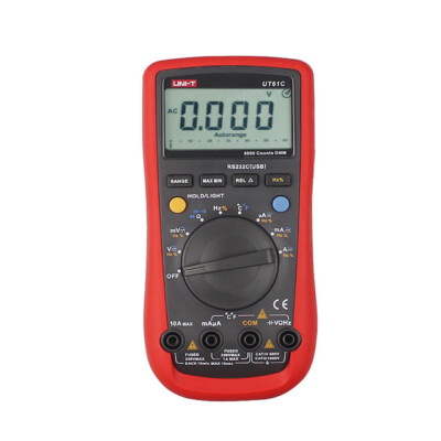 . UT61C Digital Multimeter Meter Tester LCD 6000 Counts USB CAT IV 600V