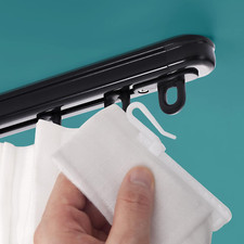 Retractable Ceiling Curtain Track, Measurement-Free Curtain Track 51''-94'',For