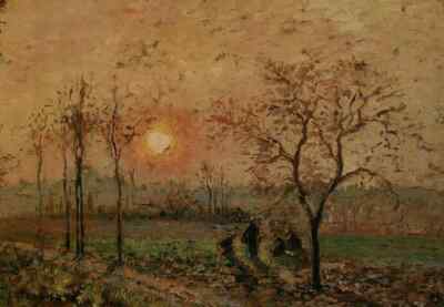  Sunset : Camille Pissaro : 1872  :  Archival Quality Art Print