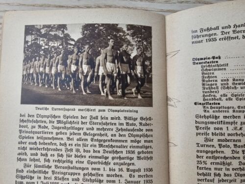 Olympiade Olympia 1936 PRE WW2 Original Germany German Booklet 1st Top Brass ... - Bild 14 von 16