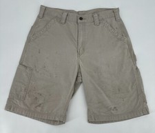 Carhartt Shorts Mens 32 B147 Tan Original Fit Work Utility Gorpcore Thrashed Y2K