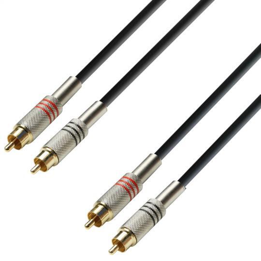 Thumbnail - Twin - Kabel 2 X Cinch Auf 2 X Cinch | 3 M Adam Hall Cables 3 Star Tcc