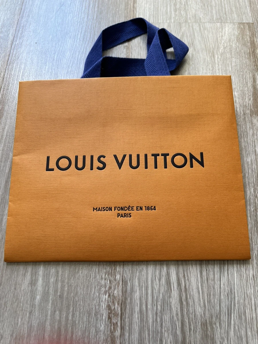 LOUIS VUITTON Authentic Small Gift Shopping Bag Orange SIZE 8.5 X7