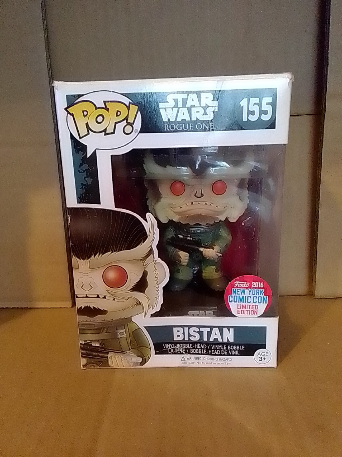 Funko Pop! Star Wars Rogue One Bistan #155 Nycc 2016 Edición Limitada Bobble-Head