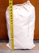 27" x 18" Industrial Strength Large Duck Canvas Drawstring Storage Bag Sack HR