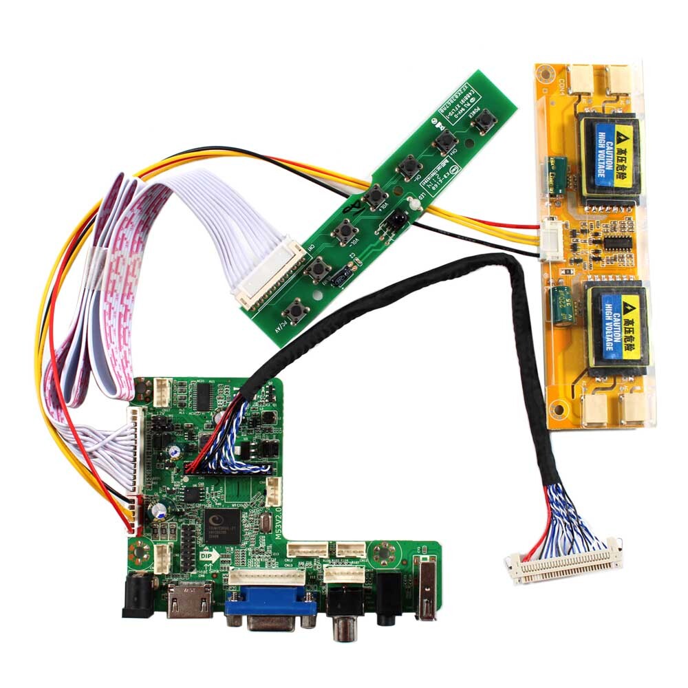 HD USB VGA AV Driver Board for 17"" 19"" LTM170E6 G190EG01 1280x1024 LCD Screen