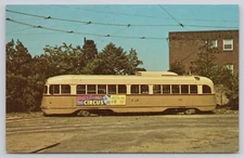 Philadelphia PCC Car Bus SEPTA Beatty Cole Bros Circus Advertisement Postcard