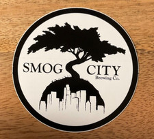 SMOG CITY BREWING Groundwork Coffee Porter bw Sticker craft beer brewery brewing