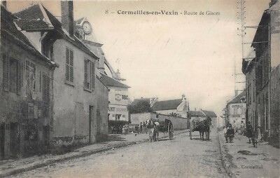 Old postcard 95 CORMEILLES EN VEXIN ROUTE DE GISORS