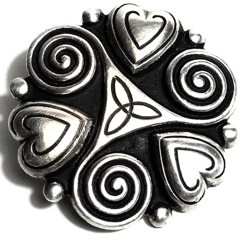 B14 Broche Ancienne Argentée Camée Peinture Miniature lot bijou ancien