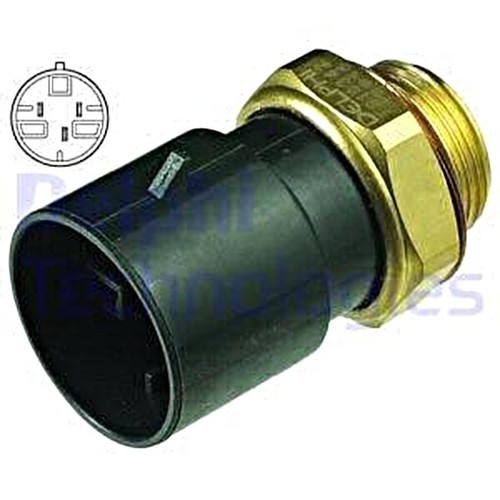 DELPHI Radiator Fan Temperature Switch Black For OPEL VAUXHALL Astra F
