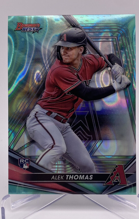 2022 Bowmans Best Alek Thomas Aqua Lava Refractor # 100/199 Rookie Card D-Backs