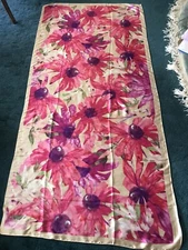 Exquisite 100% Silk Satin Rectangle Scarf