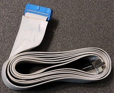 Lot of 2 ribbon cables DB25F to IDC26F, 6 feet long, used