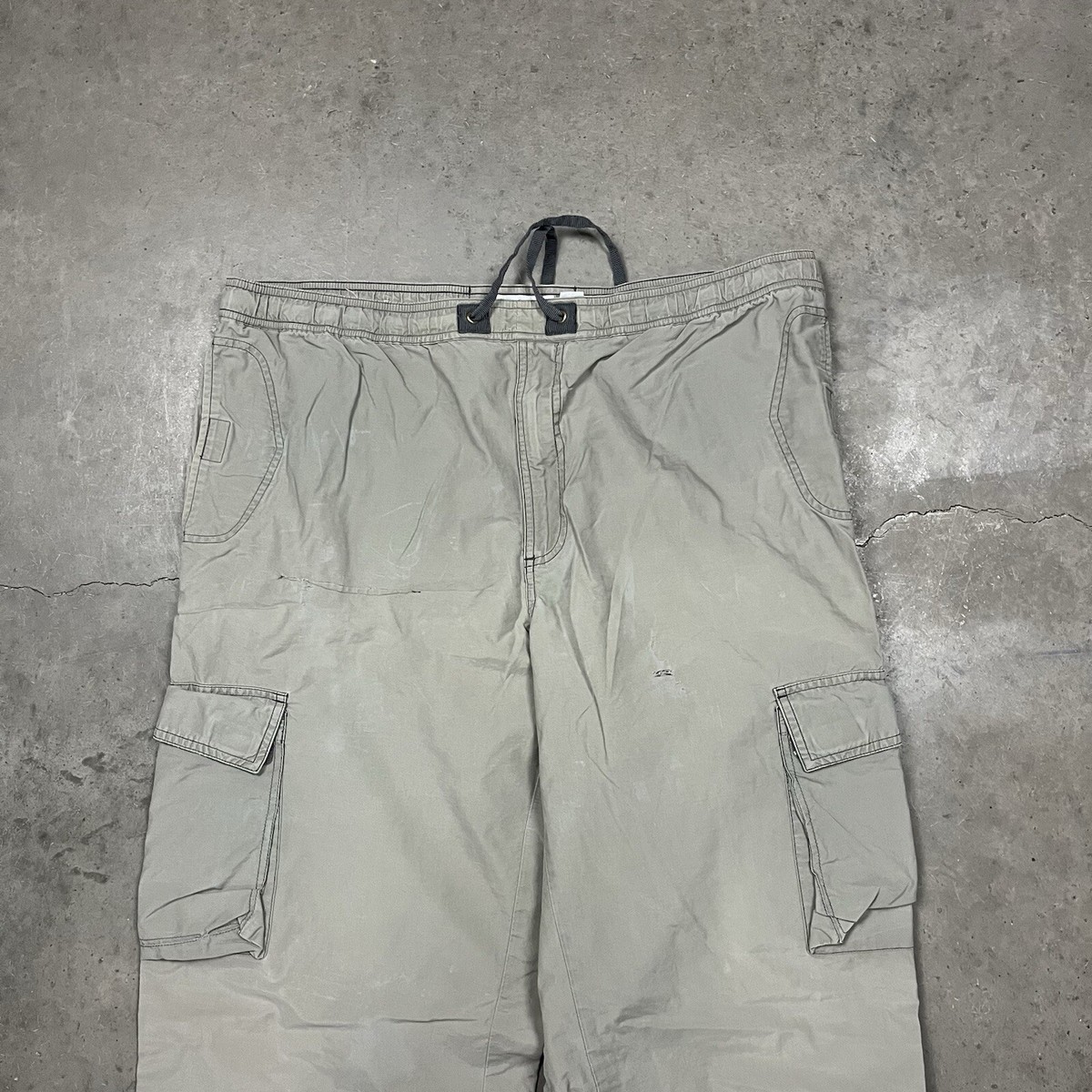Vintage 90s Old Navy Baggy Lightweight Cargo Pants Green L Wide 