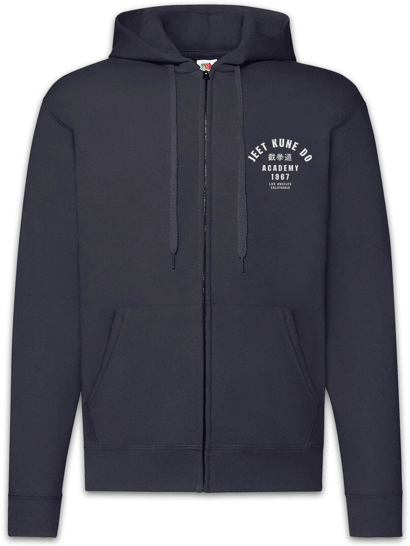 Jeet Kune Do Academy Zipper Hoodie Bruce Martial Arts Lee Kung Fu Karate
