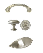 Satin nickel Rope Kitchen Cabinet Drawer Knobs and Pulls Brushed nickel