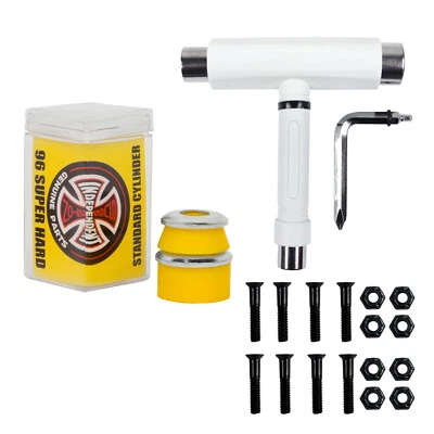 Independent Skateboard Bushings Cylinder Yellow 96A With Krown T-Tool & Hardware