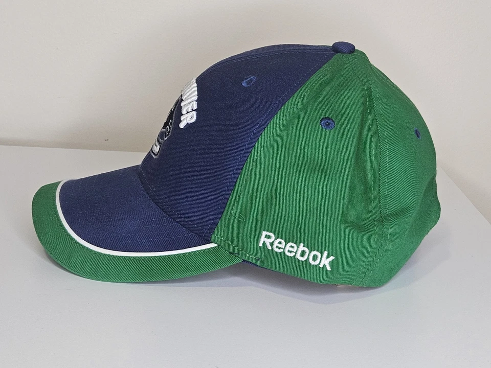 Vancouver Canucks Reebok NHL Strapback Hat Embroidered Green And Blue - Image 4 of 4