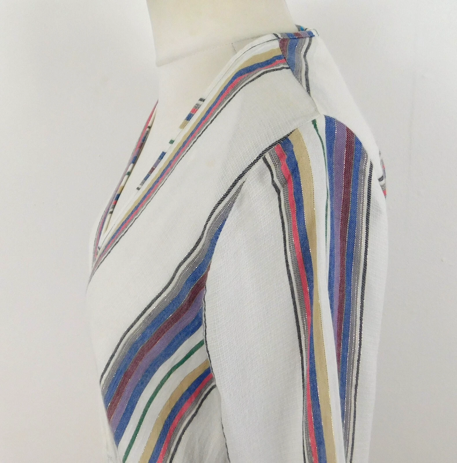 OFF WHITE Abito a righe multicolore Blue Island Off White taglia small nappa nuovo