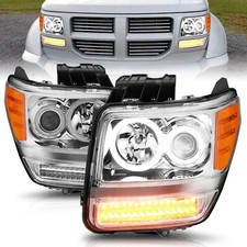 For Dodge Nitro 07-12 Projector Headlights G2 Chrome W Rx Halo Led Signal For Dodge Nitro 07-12 Projector Headlights G2 Chrome W Rx Halo Led Signal