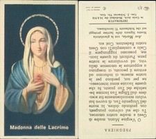 NINETEENTH CENTURY SAINT WITH BEAUTIFUL IMAGE OF THE MADONNA OF TEARS - REF.5257