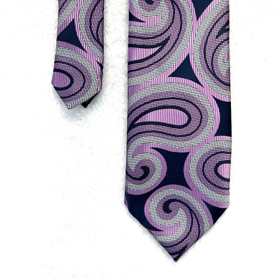 Unbranded Pink Blue Design Men s Necktie 3.5 x63  Silk Touch Microfiber Handmade
