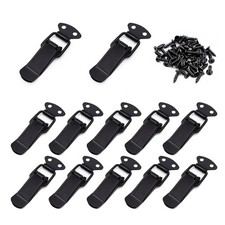 Black Stainless Steel Spring Toggle Lock Latch Clasp Hardware 75mm 12 PCS