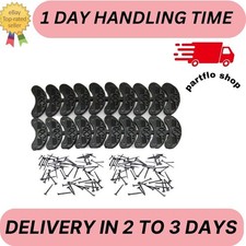 20 Pcs Heel Plates Shoe Heel Taps Rubber Tips Sole Heel Repair Pad Replacement w