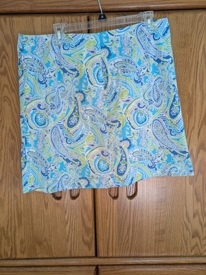 Jaclyn Smith Size 18 Summer Paisley Skirt.  Zip Up Closure. Great Summer Colors.