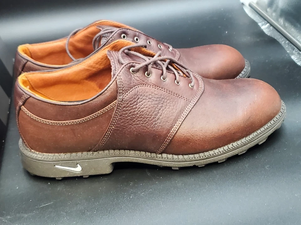 NUEVO Zapatos de Golf Nike Course Air Accel para Hombres Talla 8 Marrón Gore-Tex 183232-221 Foto 3 de 4