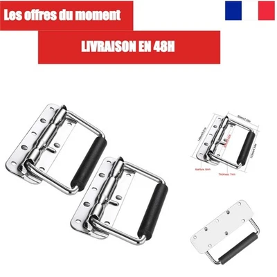 Poignées de Caisse Pliantes Gobesty - Anneau de Poitrine 140x40mm - Photo 1/4