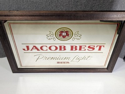 Vintage Jacob Best Premium Light Beer Lighted Mirror Sign